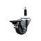 Service Caster 3'' Thermoplastic Rubber Swivel 7/8'' Expanding Stem Caster with Brake SCC-EX20S314-TPRB-PLB-78 - alternate 1